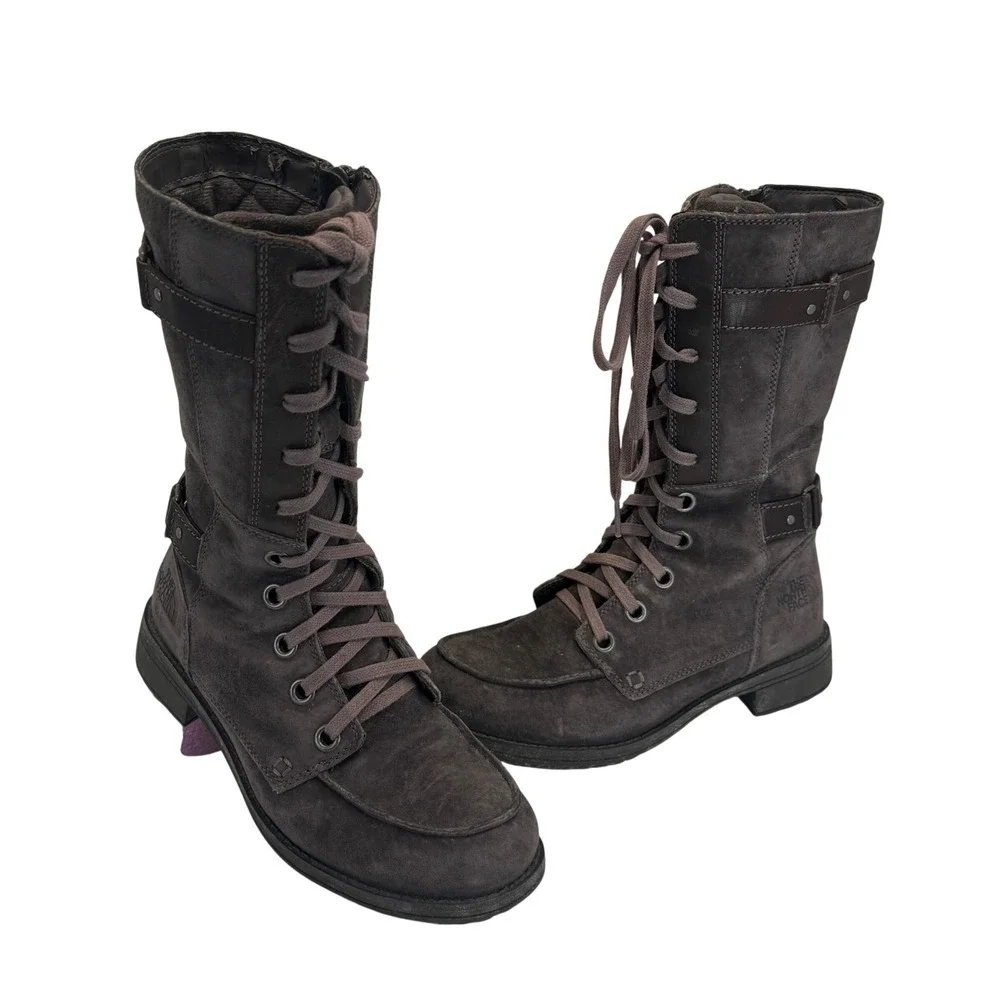 The North Face Ballard Lace II Suede Waterproof‎ Primaloft Boots Grey Women 6.5